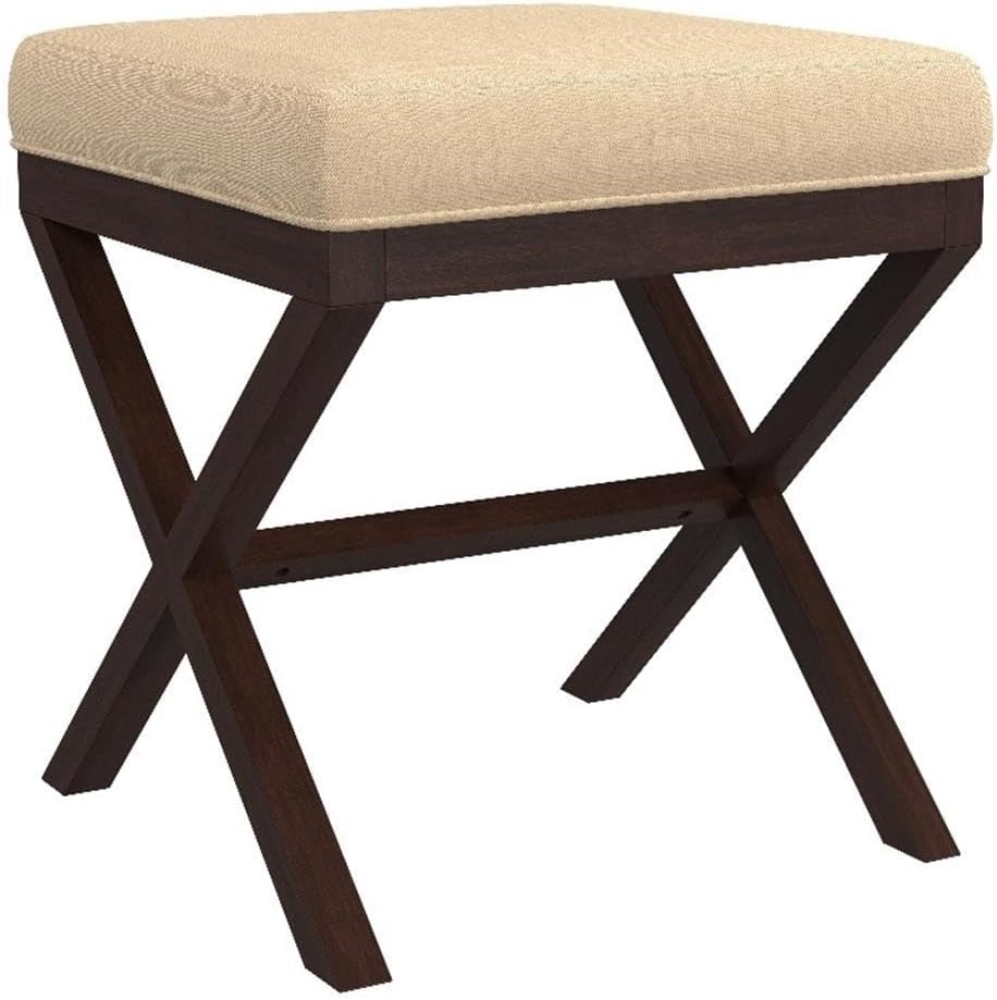 Hillsdale Morgan Upholstered Backless Vanity Stool for Make up Room or Bathroom, Espresso