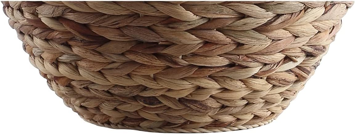 JONATHAN Y 24.5" Natural Water Hyacinth Farmhouse Basket Table Lamp, Coastal Decor for Living Room Bedroom Nightstand, Light Gray Linen Shade, LED Bulb Included JYL6501A