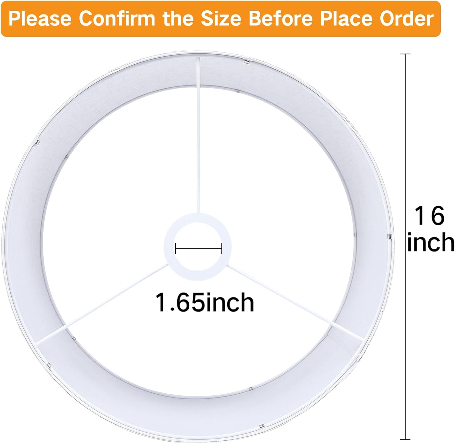 OUTON Beige Large Drum Lamp Shades for Floor Lamps, 16" Top x16" Bottom x 9" High, Easy to Assemble, Replacement Linen Lampshades for Table Lamps & Bedside Lamps (1.65" Spider)