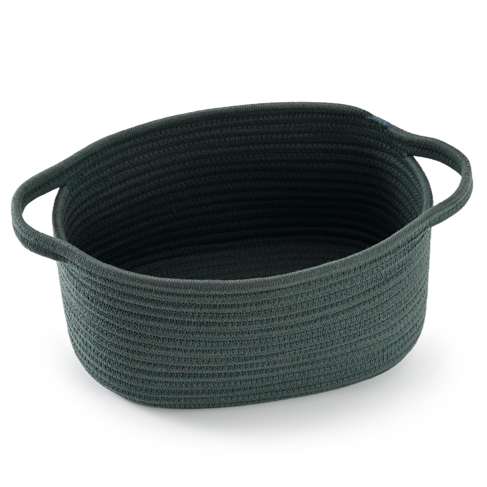 Cute Woven Easter Basket with Handle, Baskets for Gifts Empty, Present Containers for Raffle Baby Shower Burr Basket, Decorative Organizer Box for Storage Baby Toy, 13" D x 8" W x 6" H