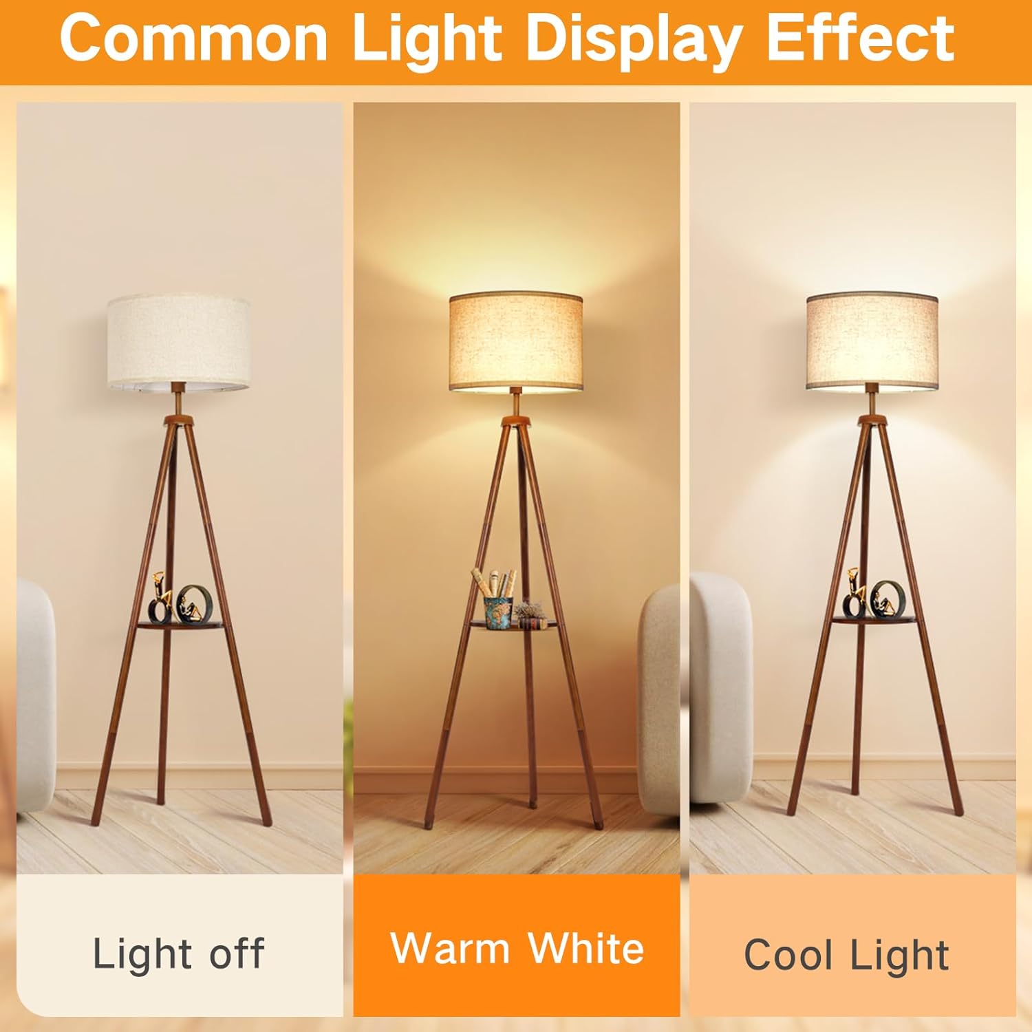 OUTON Beige Large Drum Lamp Shades for Floor Lamps, 16" Top x16" Bottom x 9" High, Easy to Assemble, Replacement Linen Lampshades for Table Lamps & Bedside Lamps (1.65" Spider)