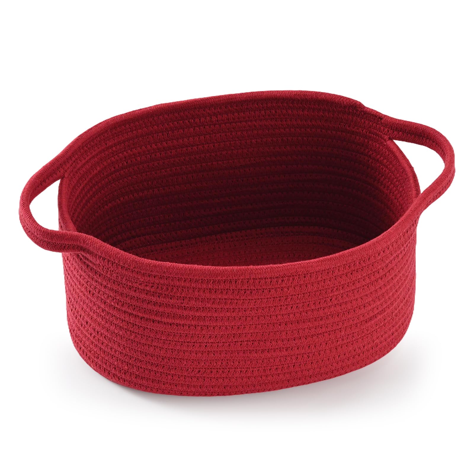 Cute Woven Easter Basket with Handle, Baskets for Gifts Empty, Present Containers for Raffle Baby Shower Burr Basket, Decorative Organizer Box for Storage Baby Toy, 13" D x 8" W x 6" H