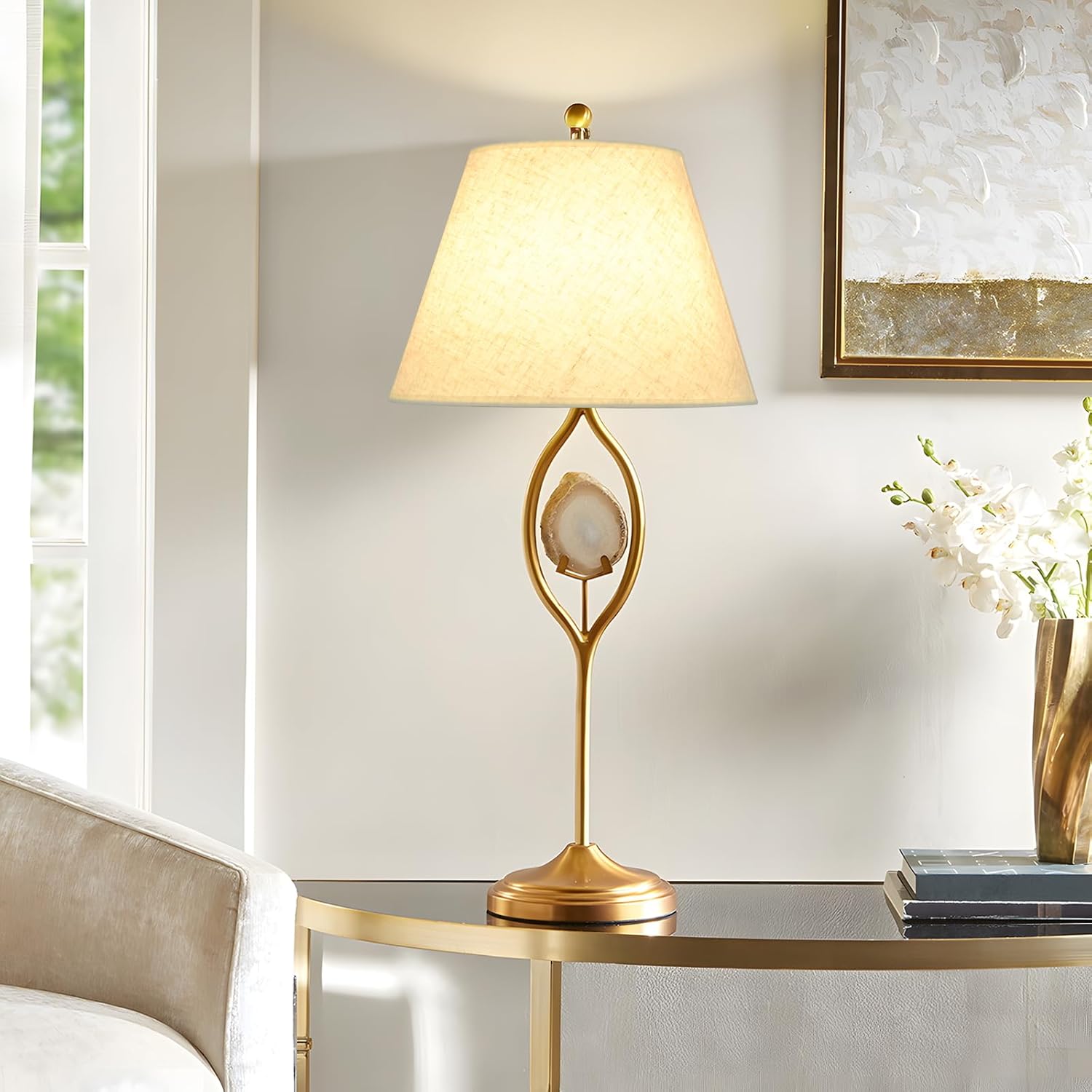 Beige Linen Barrel Lamp Shade for Table Lamps,6" Top x 10" Bottom x 7" High Small Lamp Shade,Beige Modern Fabric Lampshade,Replaceable Spider Fitter Home Decor Shade