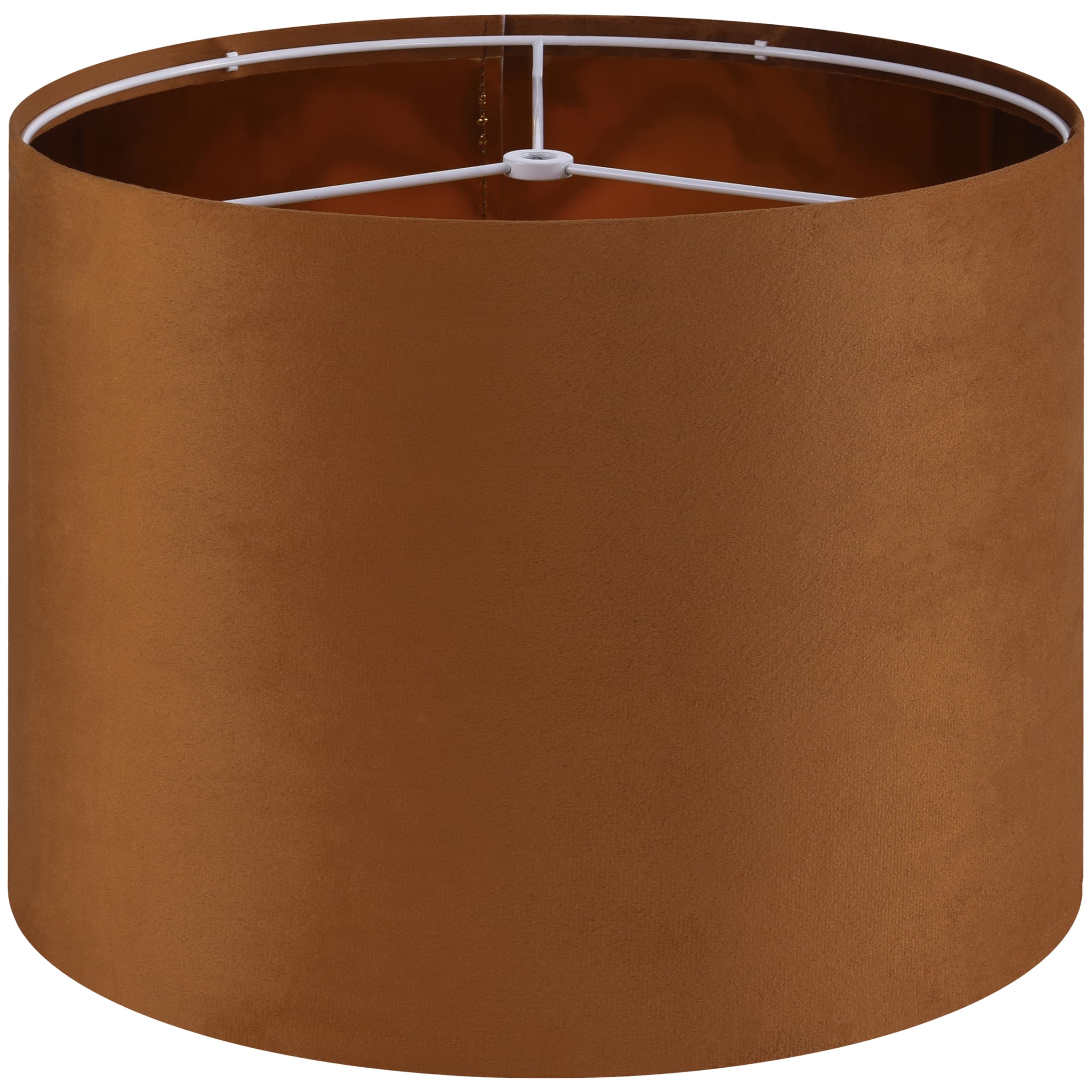 GO&SO Natural Linen Medium Drum Lamp Shades 13" Top x 13" Bottom x 10" High (Spider) Modern Beige Gray Lampshade for Table Lamps Bedside Lamps -Assembly Required - By GO&SO