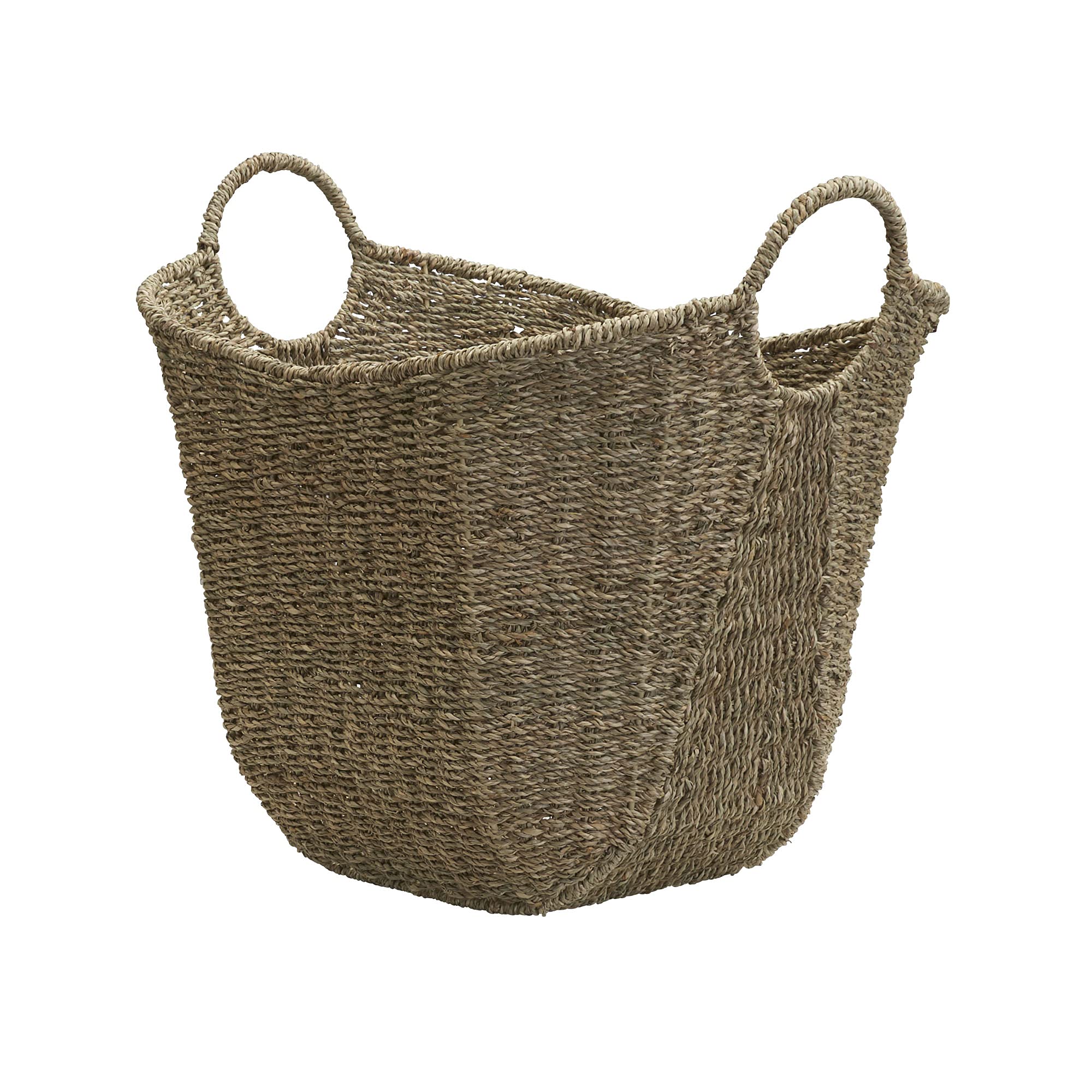 Household Essentials ML-4002 Tall Water Hyacinth Wicker Basket with Handles | Natural, Brown, Natural