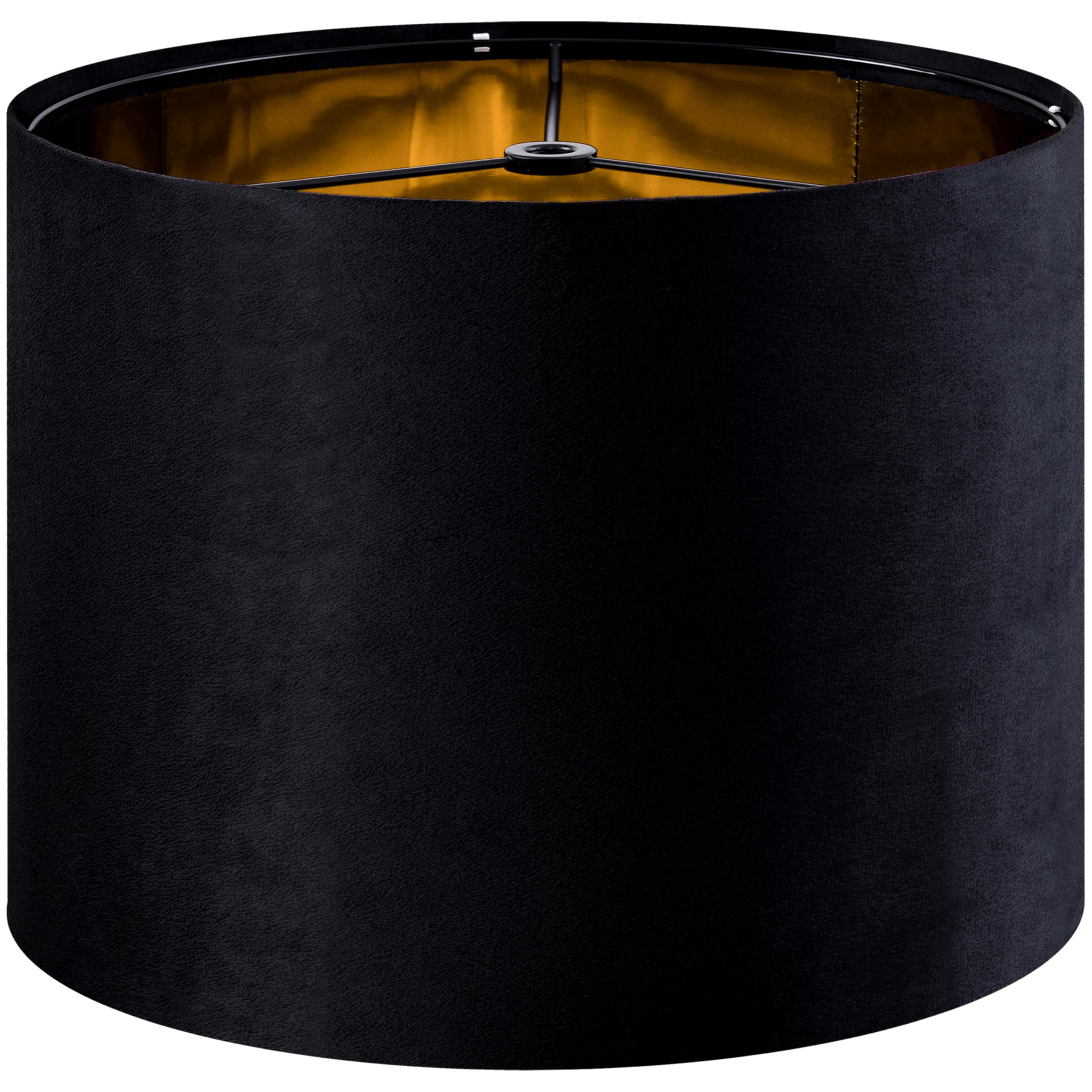 GO&SO Natural Linen Medium Drum Lamp Shades 13" Top x 13" Bottom x 10" High (Spider) Modern Beige Gray Lampshade for Table Lamps Bedside Lamps -Assembly Required - By GO&SO