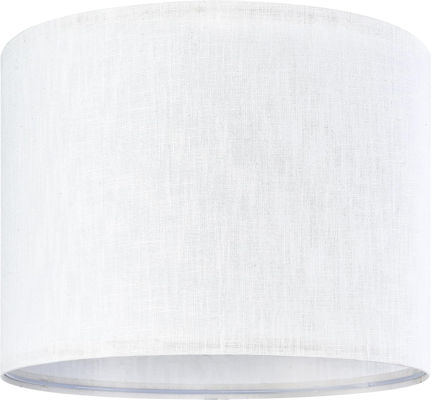 GO&SO White Textured Drum lampshade Medium Lamp Shade 13" Top x 13" Bottom x 10" High (Spider) Modern Linen Lamp Shades for Table Lamp Bedside Lamp Natural Linen Replacement Assembly is Required