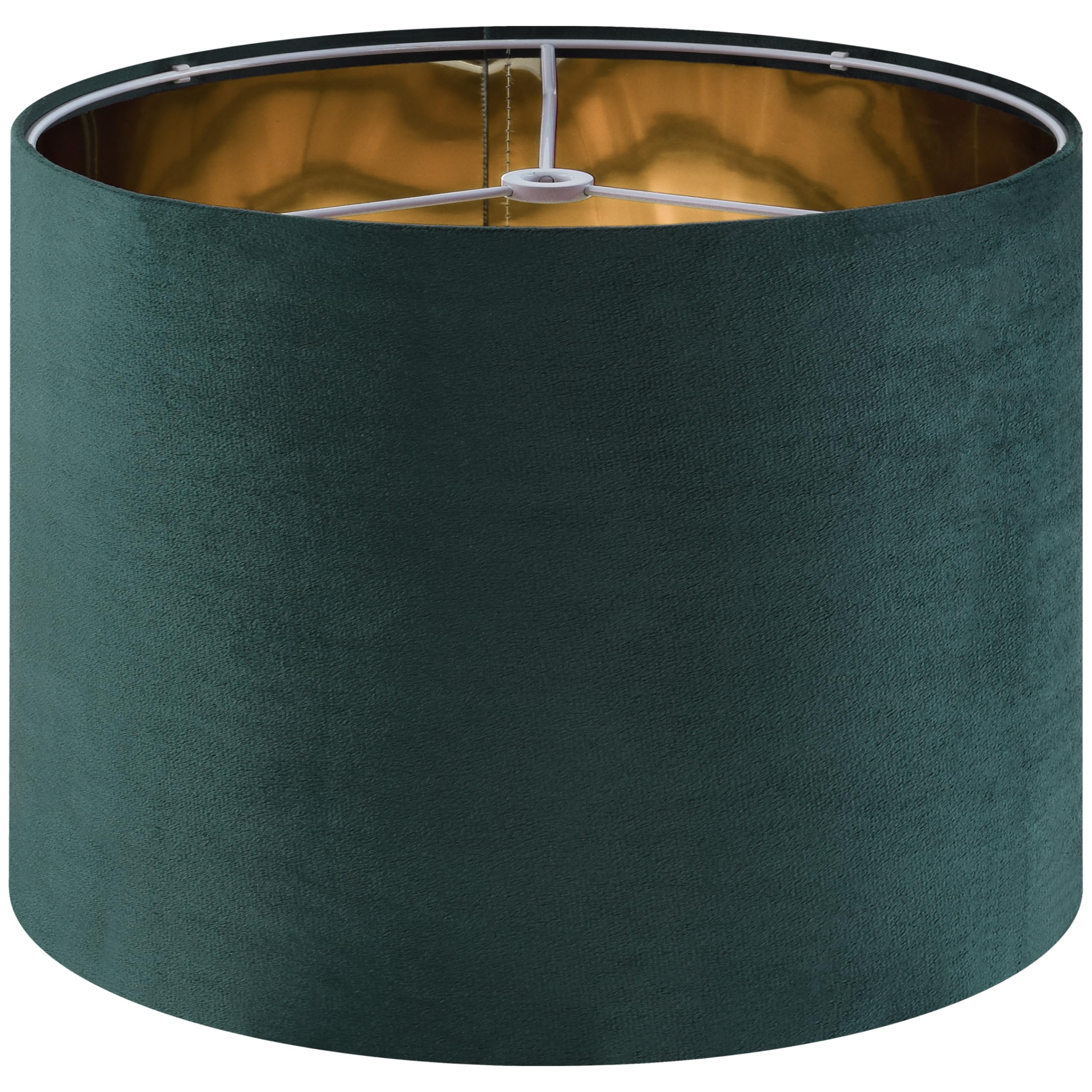 GO&SO Natural Linen Medium Drum Lamp Shades 13" Top x 13" Bottom x 10" High (Spider) Modern Beige Gray Lampshade for Table Lamps Bedside Lamps -Assembly Required - By GO&SO